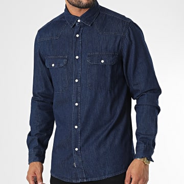 Tiffosi - Camicia di jeans blu a maniche lunghe Lorienty