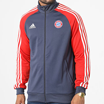 Adidas Sportswear - Veste Zippée A Bandes FC Bayern DNA HF1364 Bleu Marine Rouge