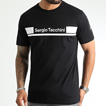  Sergio Tacchini - Tee Shirt Jared 39915 Noir Blanc