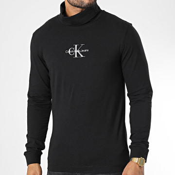  Calvin Klein - Tee Shirt Manches Longues Col Roulé 1701 Noir