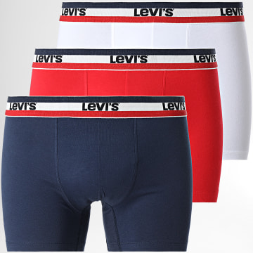 Levi's - Set De 3 Boxers 100002870 Azul Marino Blanco Rojo