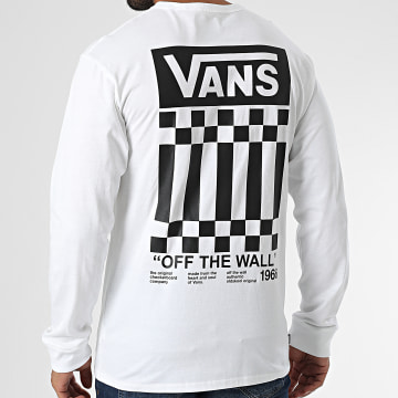  Vans - Tee Shirt Manches Longues Off The Wall Check Graphic A7S6Z Blanc