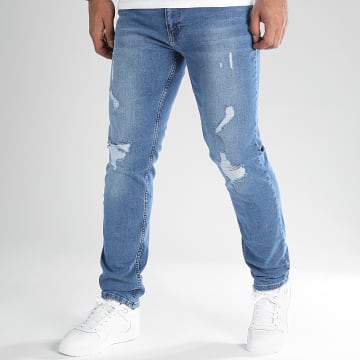 LBO - Jeans dal taglio regolare con trattamento Destroy 2680 Denim blu