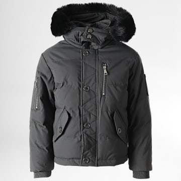  Frilivin - Parka Capuche Fourrure Enfant FD898 Gris