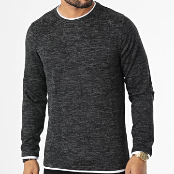  Deeluxe - Pull Monan Gris Anthracite Chiné