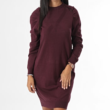  Girls Outfit - Robe Pull Femme JW22-306 Bordeaux
