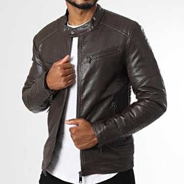  Kymaxx - Veste Biker 5033 Marron