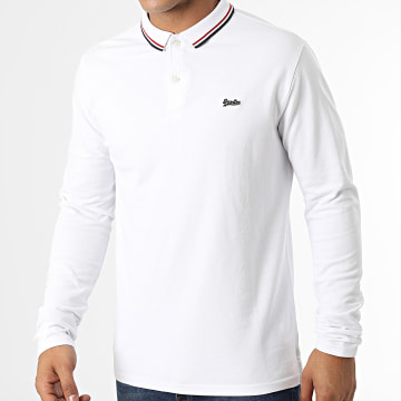  Superdry - Polo Manches Longues M1110306A Blanc