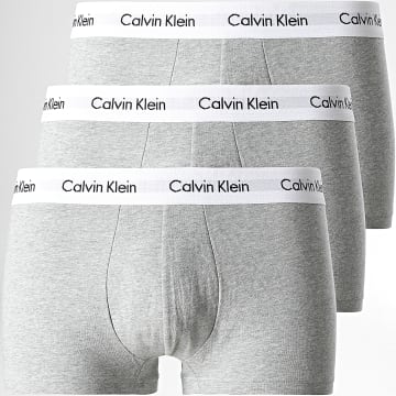  Calvin Klein - Lot De 3 Boxers Cotton Stretch U2664G Gris Chiné