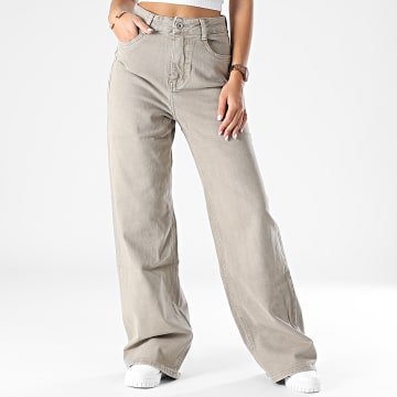  Girls Outfit - Jean Flare Femme HM6166 Taupe