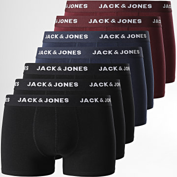  Jack And Jones - Lot De 7 Boxers Simply Noir Bordeaux Bleu Marine