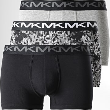  Michael Kors - Lot De 3 Boxers Stretch Factor Noir Gris Chiné