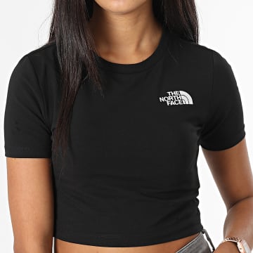 The North Face - Tee Shirt Crop Femme A55A0 Noir