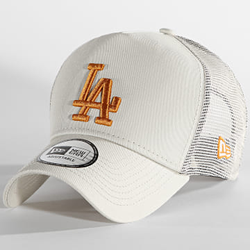  New Era - Casquette Trucker 9Forty League Essential Los Angeles Dodgers Beige