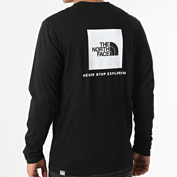  The North Face - Tee Shirt Manches Longues Red Box A493L Noir