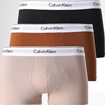  Calvin Klein - Lot De 3 Boxers NB3344A Noir Beige Marron