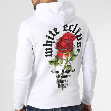  Luxury Lovers - Sweat Capuche Roses Barbed Blanc
