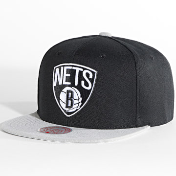  Mitchell and Ness - Casquette Snapback Core Basic Brooklyn Nets Noir Gris