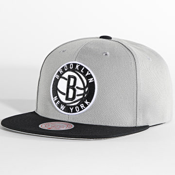  Mitchell and Ness - Casquette Snapback Core Basic Brooklyn Nets Gris