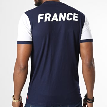  Foot - Tee Shirt De Sport Bleu Marine Blanc