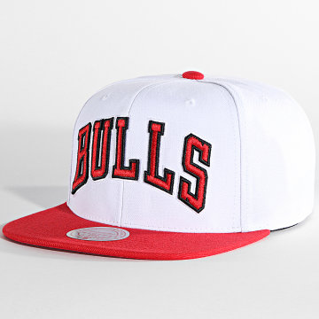  Mitchell and Ness - Casquette Snapback Core Basic Chicago Bulls Blanc Rouge