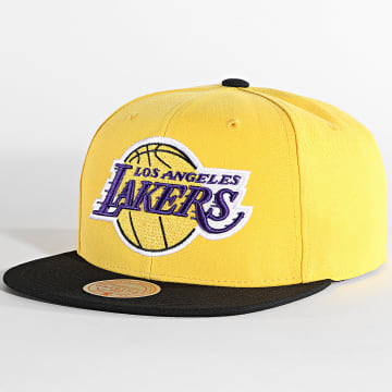  Mitchell and Ness - Casquette Snapback Core Basic Los Angeles Lakers Jaune Noir