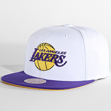  Mitchell and Ness - Casquette Snapback Core Basic Los Angeles Lakers Blanc Violet