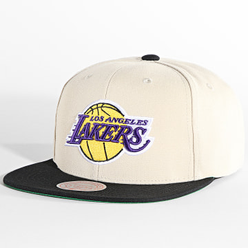  Mitchell and Ness - Casquette Snapback NBA 50th Los Angeles Lakers Beige