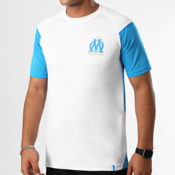  OM - Tee Shirt De Sport Blanc Bleu Clair