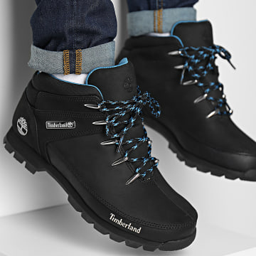  Timberland - Chaussures De Randonnée Euro Sprint Hiker A2HNG Black Nubuck Blue