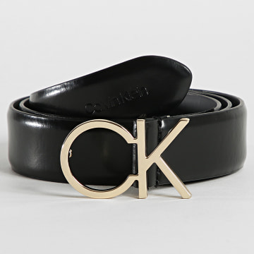  Calvin Klein - Ceinture Re-Lock CK Logo 0157 Noir Doré
