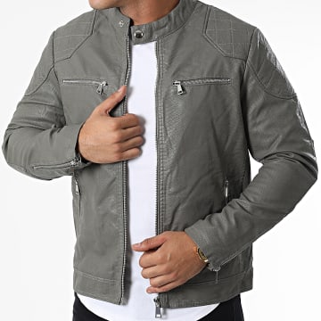 Frilivin - Veste Biker Reptile à Gris