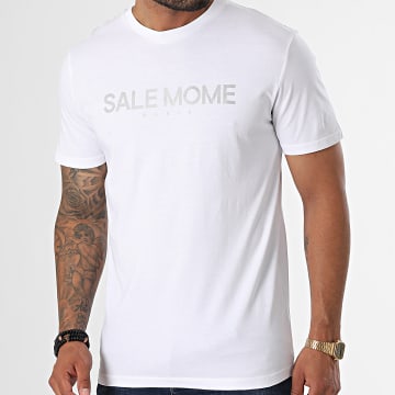  Sale Môme Paris - Tee Shirt Réfléchissant Logo Blanc Argent