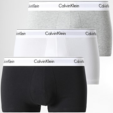  Calvin Klein - Lot De 3 Boxers NB2380A Blanc Gris Chiné Noir