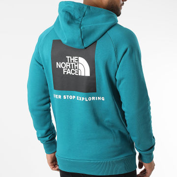  The North Face - Sweat Capuche Raglan Red Box Turquoise