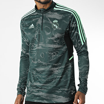 Adidas Sportswear - Veste Col Zippé HD1205 Real Madrid Vert ...