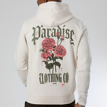  Luxury Lovers - Sweat Capuche Paradise Roses Clothing Beige