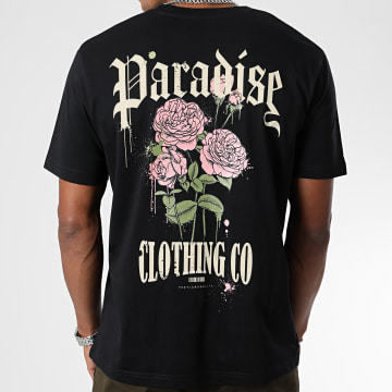 Luxury Lovers - Tee Shirt Oversize Large Paradise Roses Clothing Negro