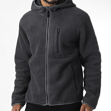  Only And Sons - Veste Zippée Capuche Houston Gris Anthracite