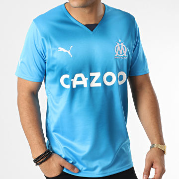 Puma - Camiseta de fútbol OM 3ª Replica 766103 Azul claro