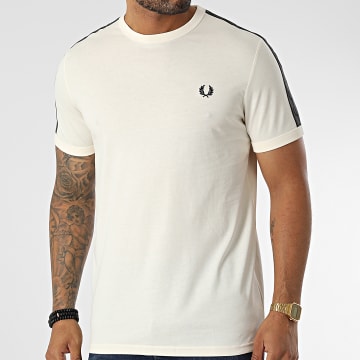  Fred Perry - Tee Shirt A Bandes Contrast Tape Beige