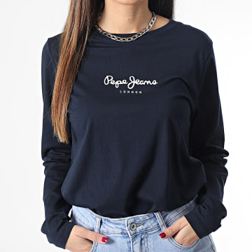Pepe Jeans Camila T-Shirt Maniche Lunghe Donna – Girocollo, Regular Fit, Cotone BCI, Nero