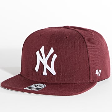  '47 Brand - Casquette MLB New York Yankees No Shot Captain Bordeaux