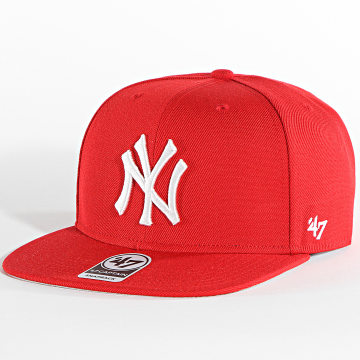  '47 Brand - Casquette MLB New York Yankees No Shot Captain Rouge