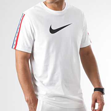  Nike - Tee Shirt A Bandes Logo Blanc