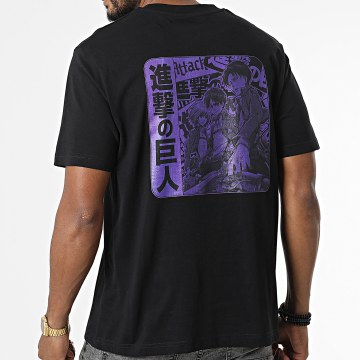 Attaque des Titans - Tee Shirt Oversize Trio Noir Violet