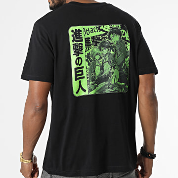 Attaque des Titans - Camiseta oversize Trio Negro Verde