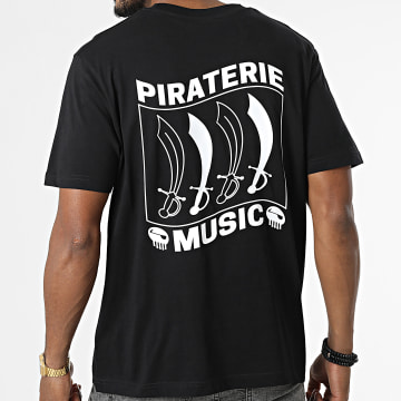 Piraterie Music - Tee Shirt Oversize Etendard Noir Blanc