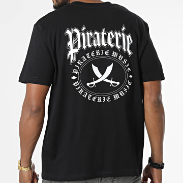  Piraterie Music - Tee Shirt Oversize Nation Noir Blanc