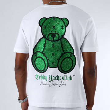  Teddy Yacht Club - Tee Shirt Oversize Large Maison Vendome Paris Blanc Emerald